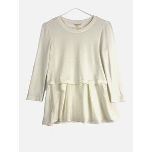 Rebecca Taylor womens top 34 chest 26 long  white